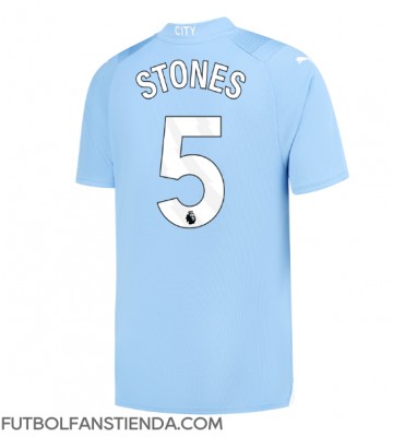 Manchester City John Stones #5 Primera Equipación 2023-24 Manga Corta